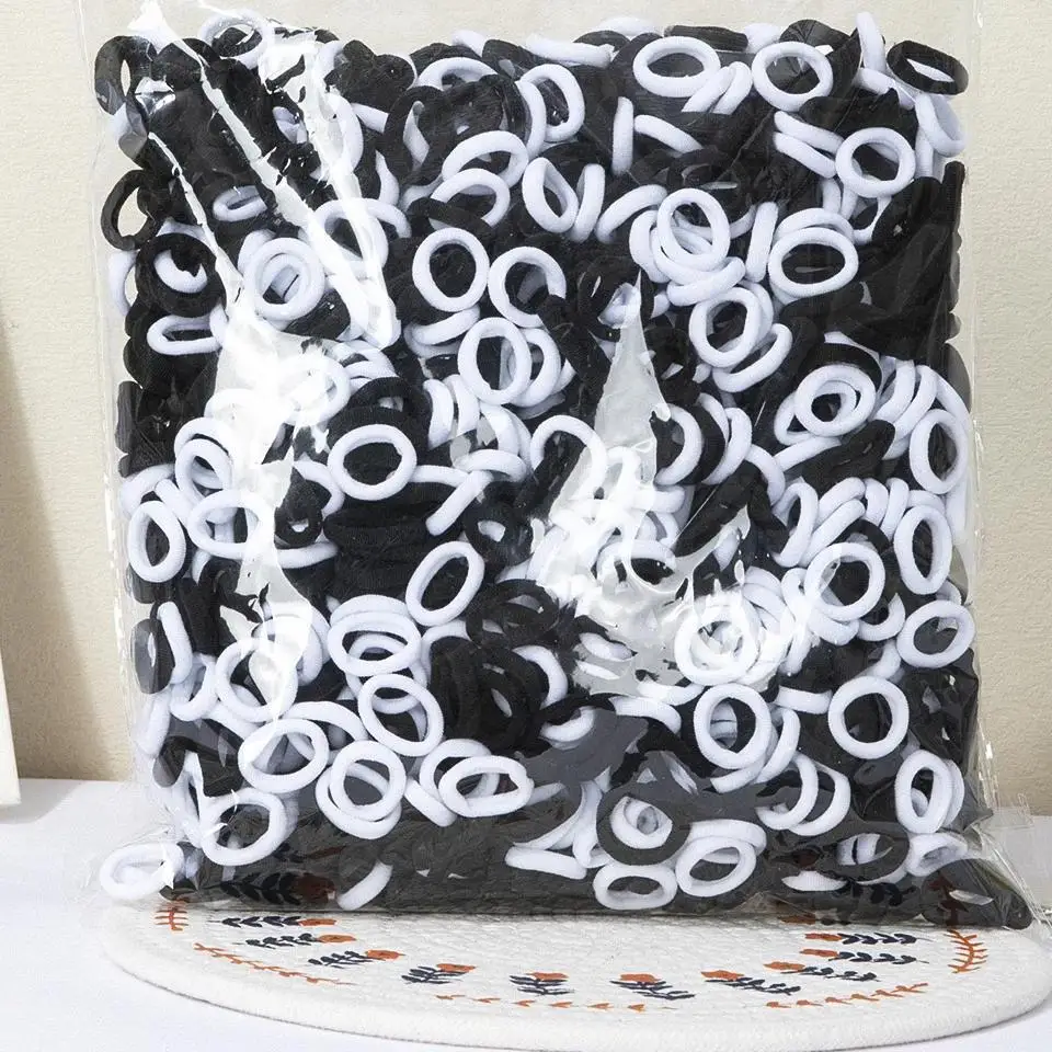 300 Stück hochelastische, modische Nylon-Haarschmuck für Kinder, einfache Basic-Haarschnur und Stirnband – Detail 4
