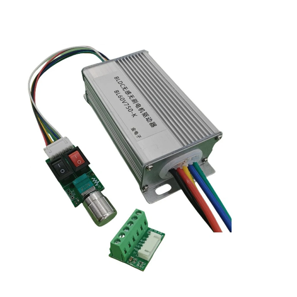 DC6-60V 삼상 DC 브러시리스 모터 드라이버 모듈 750W BLDC 브러시리스 모터 홀리스 컨트롤러 정지/역회전 속도 조절기