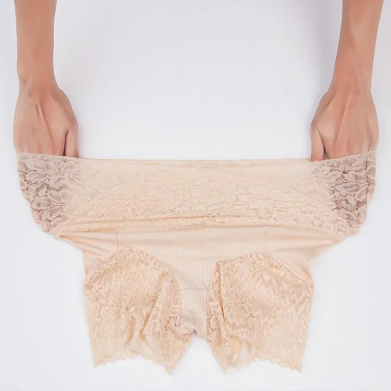 Safety Short Pants Women Seamless Underwear Sexy Lace Shorts With High Waist Panties Shorts Hot Pants Shorty Cotton