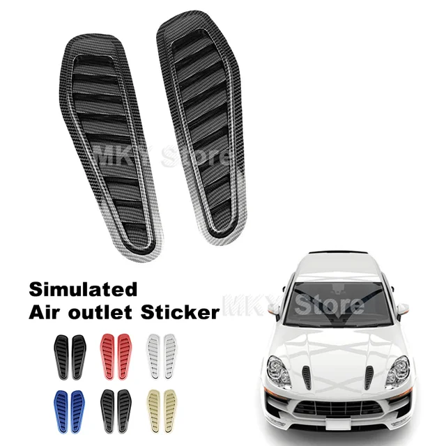 Universal 2pcs Abs Car Exterior Air Intake Flow Side Fender Vent Wing Cover  Trim Tuning Car Styling Shark 3d Decoration Sticker - Chromium Styling -  AliExpress