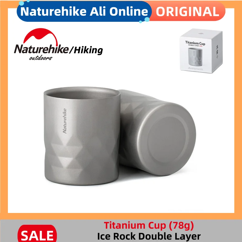 Naturehike Outdoor Titanium Cup 280ml Portable Double Layer Lightweight