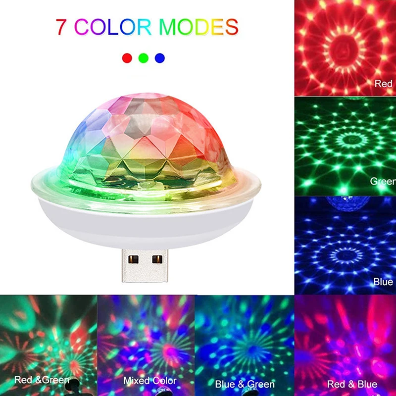 

E27 Mini Rotating Magic Ball Light Rgb Projection Lamp Party Dj Disco Ball Light For Home Party Ktv Bar Stage Wedding Lighting