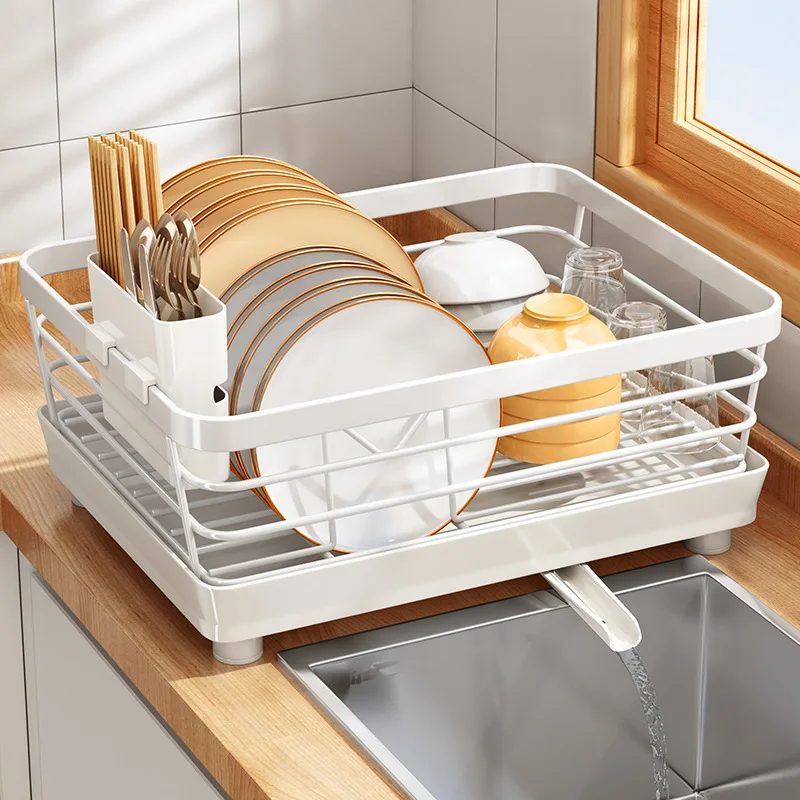 Large Capacity Kitchen Dish Drainer Organizer Countertop Chopsticks Rack Bowl Rack Cup & Dish Dispenser Sink Stand Kitchen storage rack