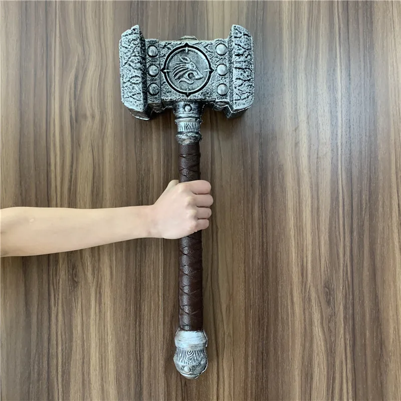 Cosplay Hammer 1:1 Cosplay Destroy Hammer Figure Model 54cm Hammer Weapon Kids Gift Game Role Playing Safety PU Material Costume