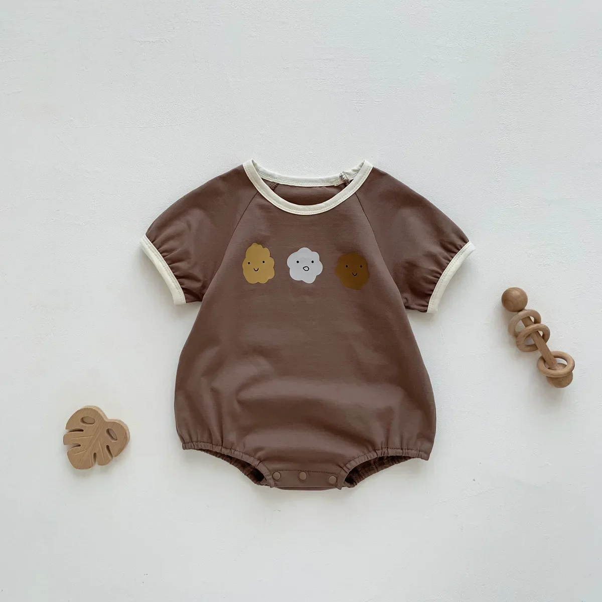 Baby Boys Summer Outfit Thin Cotton Romper Suit Cute Cartoon Design Newborn Clothes Infant Footed Pajamas Comfortable Clothes