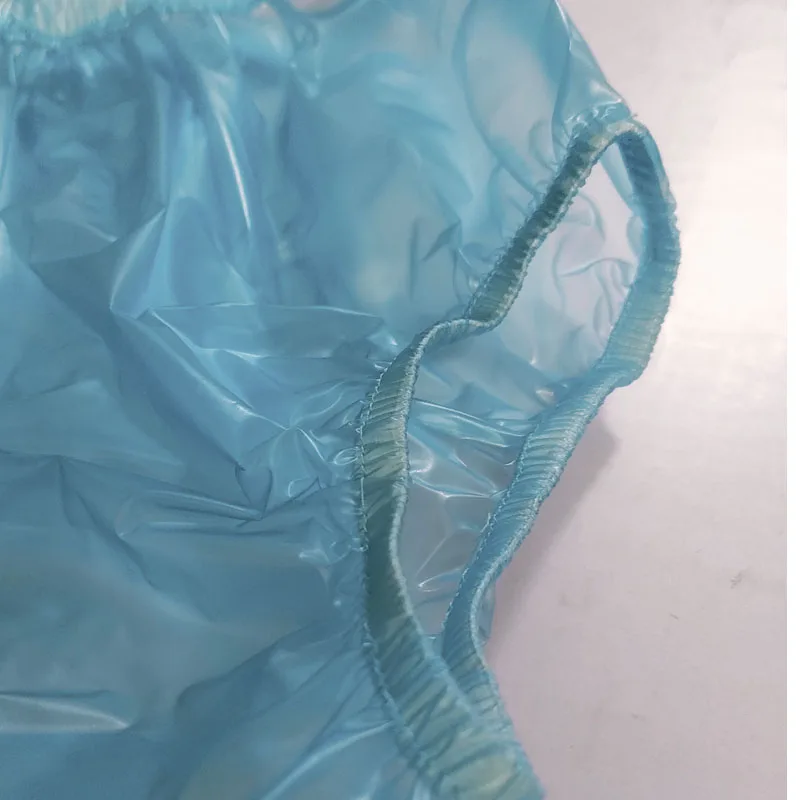 PVC Plastic Transparent Pants Sexy Unisex Underpants ABDL mens underwear adult training pants