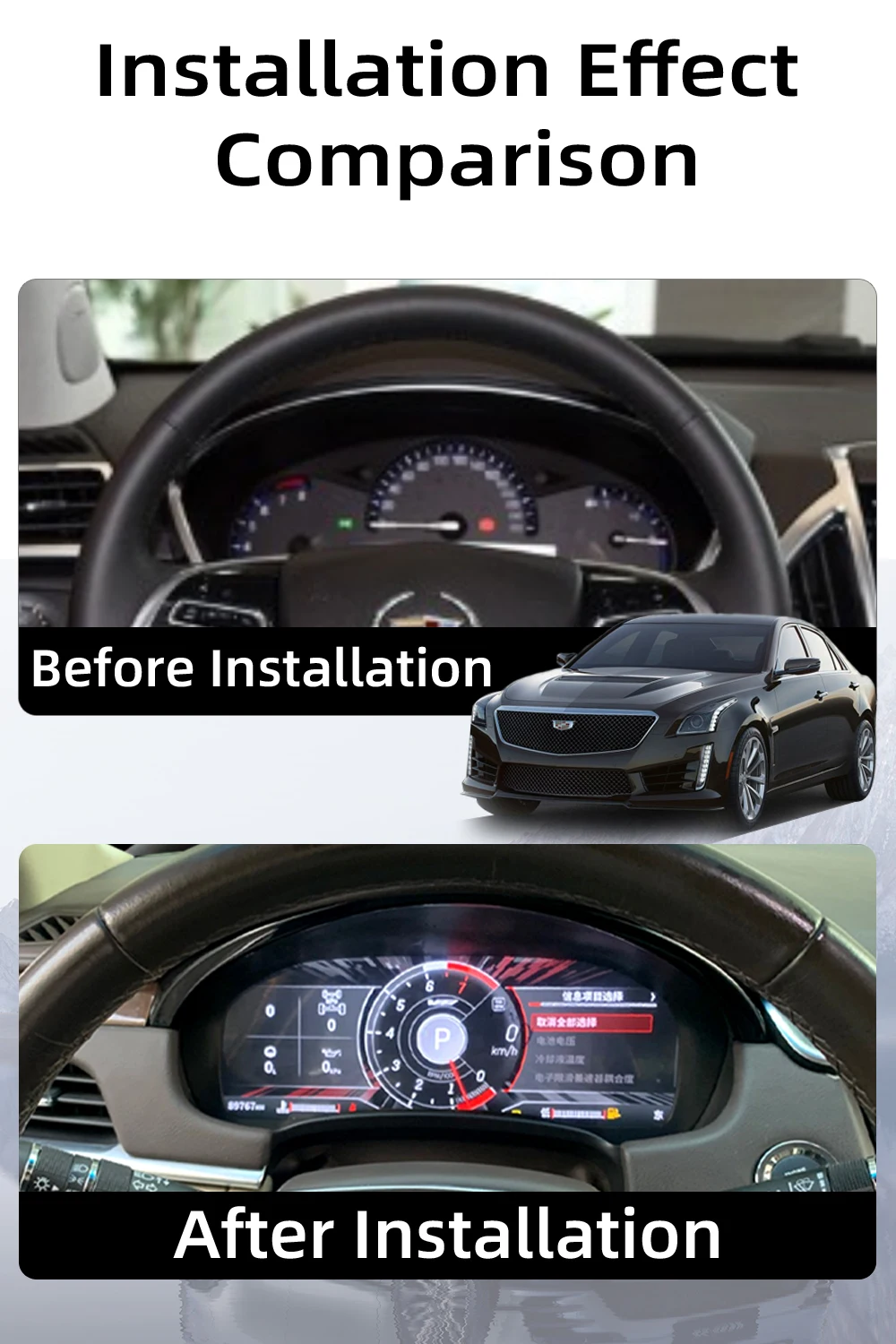 Digital Instrument Cluster For Cadillac SRX 2013-2015 Virtual Cockpit Speedomete