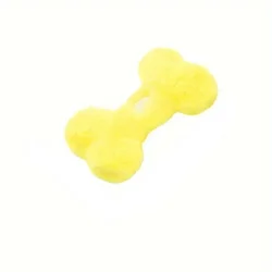 Plush Bone Design Interactive Pet Toy (Yellow)