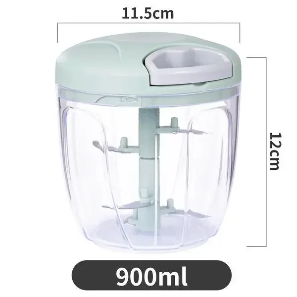 500/900ML Hand Chopper Manual Rope Food Processor Silcer Shredder Salad Maker Garlic Onion Cutter Kitchen Tool Accessories 9