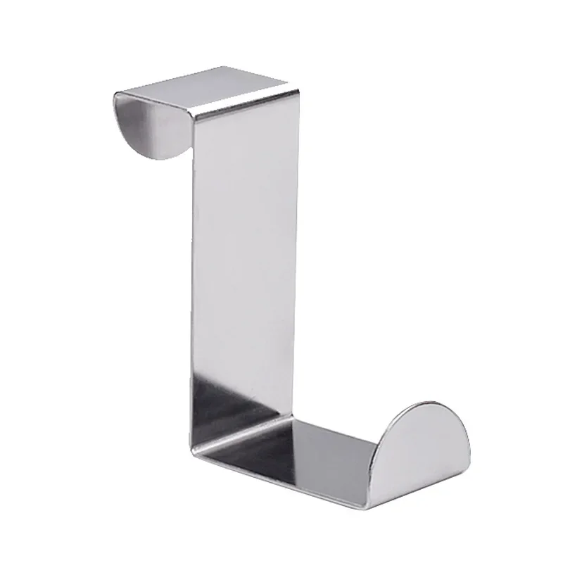 -Shaped Cabinet By Hook Stainless Steel Clothes Hanger Key Storage Hook Free Kitchen Bathroom By Back storage hook