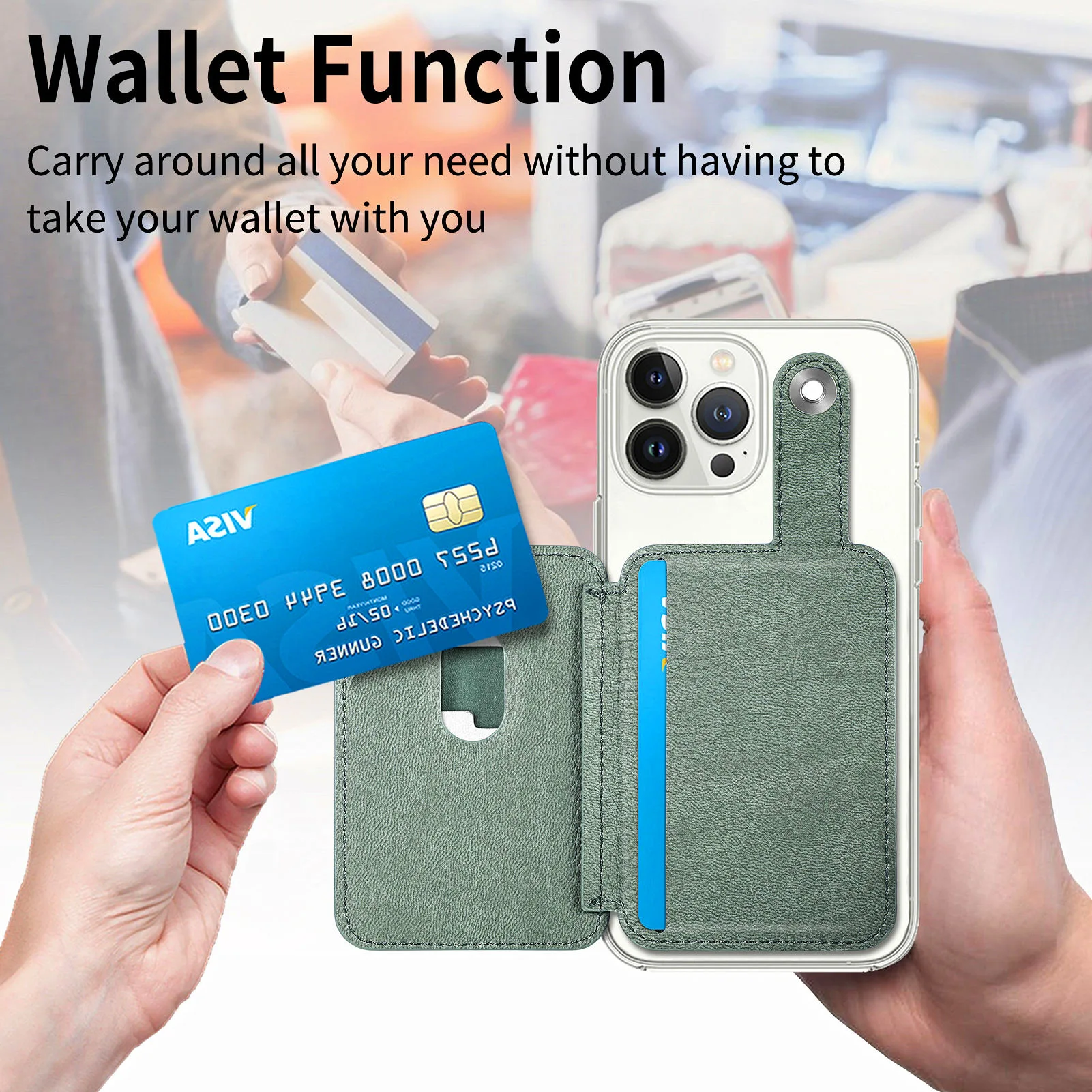 PU Leather Credit Card Holder Wallet With Tool Casual Coin Wallet Fashion Phone Holders Men Women Credit Passport Card Bag