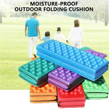 Outdoor Seat Cushion XPE Ground Mat 4-fold Foam Pad Waterproof Insulated Portable Moisture-resistant Picnic Mat Butt Pad