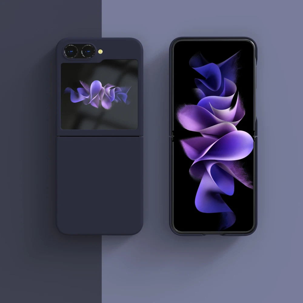 Liquid Silicone Phone Case with Hard TPU Bumper - Durable Protective Cover for Samsung Galaxy Z Flip Series