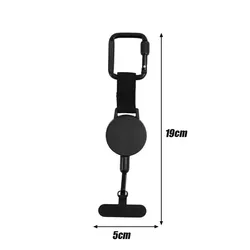 Retractable Anti - Theft Phone Holder with Belt Clip and Safety Tether (1Set)
