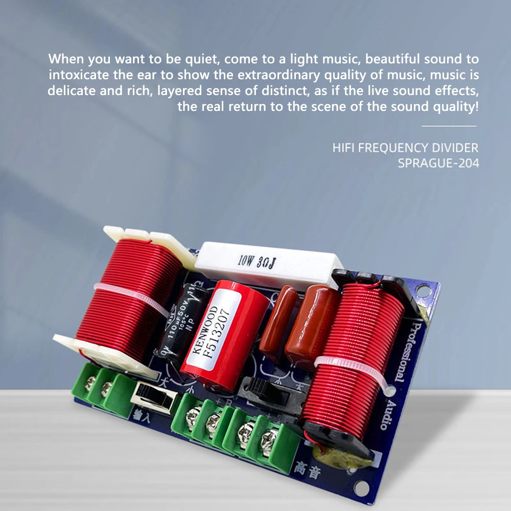 【Unbeatable SKU活动价s】 Hi-Fi Audio Speaker Crossover Treble Midrange Bass Independent Crossover Speakers Filter Frequency Divider for DIY Component Kit.