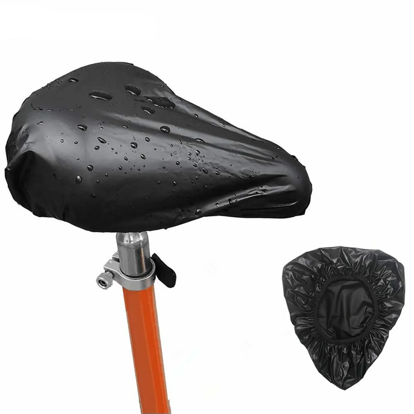 Housse De Pluie Pour Panier De Vélo - Kit 2 Pièces (2 Housses + Housse Selle) - Imperméable Universelle - Noir