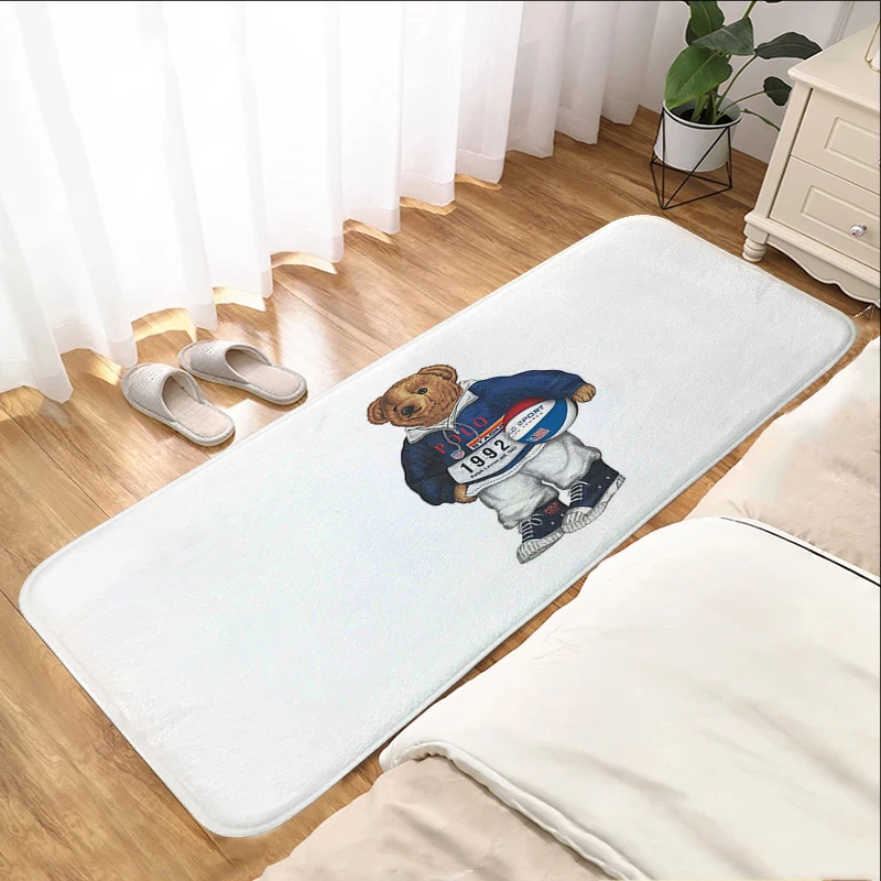 Door Mat Polo Bear Bathroom Foot Mat Carpet Entrance of House Carpets Cute Rug Room Floor Carpet for Kitchen Rugs Custom Home 4