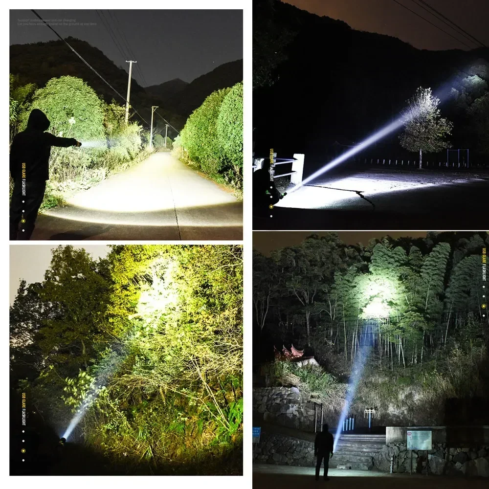 Flashlight Torch USB xhp70.2 Super Bright Rechargeable Zoom LED Tactical 18650 or 26650 Battery Camp Lamp