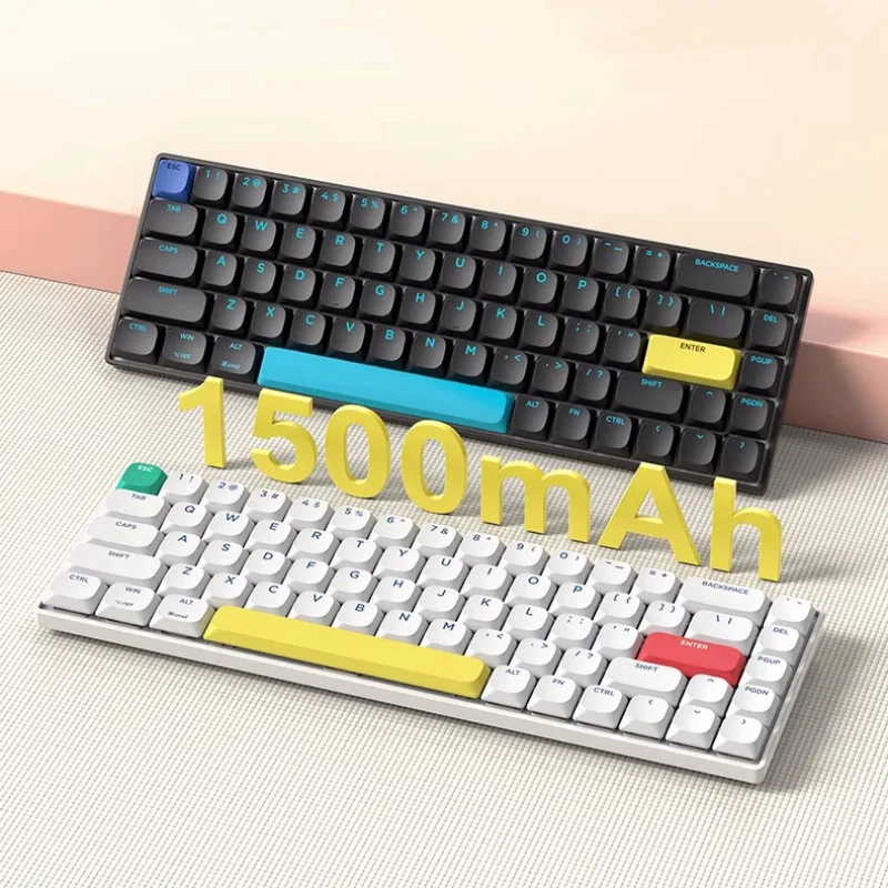 Xinmeng C68 Tastiera Meccanica 3 Modalità Low Profile Wireless Bluetooth Hot Swap Tastiera Da Ufficio Rgb Per Ipad Tablet Mac Pc Gamer