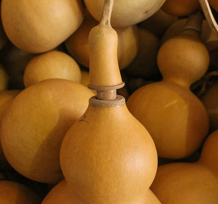 Traditional Chinese Natrual Gourd Good Luck Wu Lou Natual Dry Hu Lu Wooden Cucurbit Fengshui Bagua Hanging Amulet Decent Gift 4