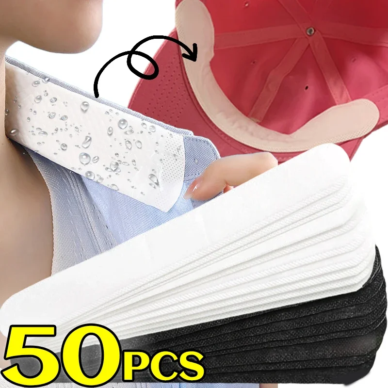 Lpitoy Fodera per Cappello, 100 Pezzi, Fodera per Assorbente del Sudore Invisibile, Fascia Antisudore Anti-Sporco, Dimensione del Cappello, Striscia Riduttrice di Adesivi per Baseball