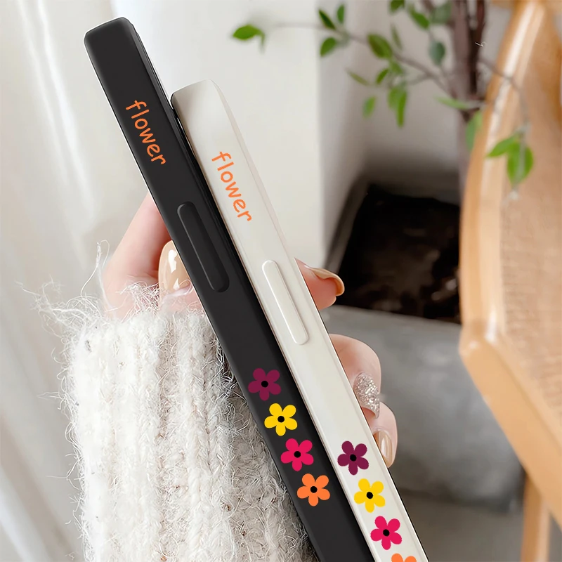 Colorful Floral Soft Silicone Phone Case Cover