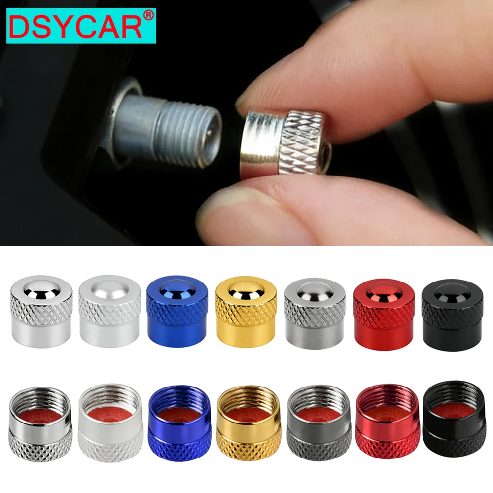 O 고무 링이 있는 4PCS 타이어 스템 밸브 캡, 자동차, SUV, 자전거, 트럭, 오토바이용 범용 스템 커버, 기밀 씰