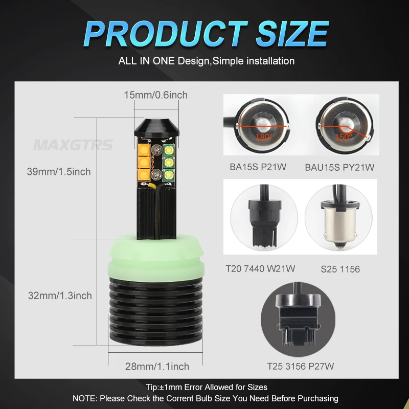 2x BA15S S25 1156 7440 w21w  ÷ 12SMD XBD Ĩ LED ڵ LED ,  ȸ  ȣ DRL   Canbus