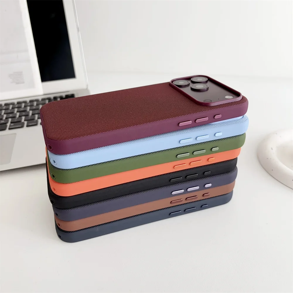 Luxury Tech Woven Magnetic Phone Case with Wireless Charging Compatibility