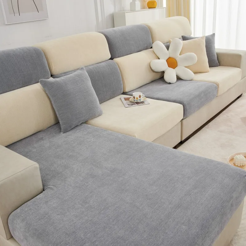 

Chenille Elastic Sofa Cover Full Cover Universal Cover Sofa Fitted Sheet Backrest Cover Fabric Anti Slip Cushion All Seasons Uni