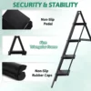 4 Step Ladder Folding Step Stool Heavy Duty 330 Lbs Load Step Ladders for Home Tall Kitchen/Closet Stepladder for Adults 2