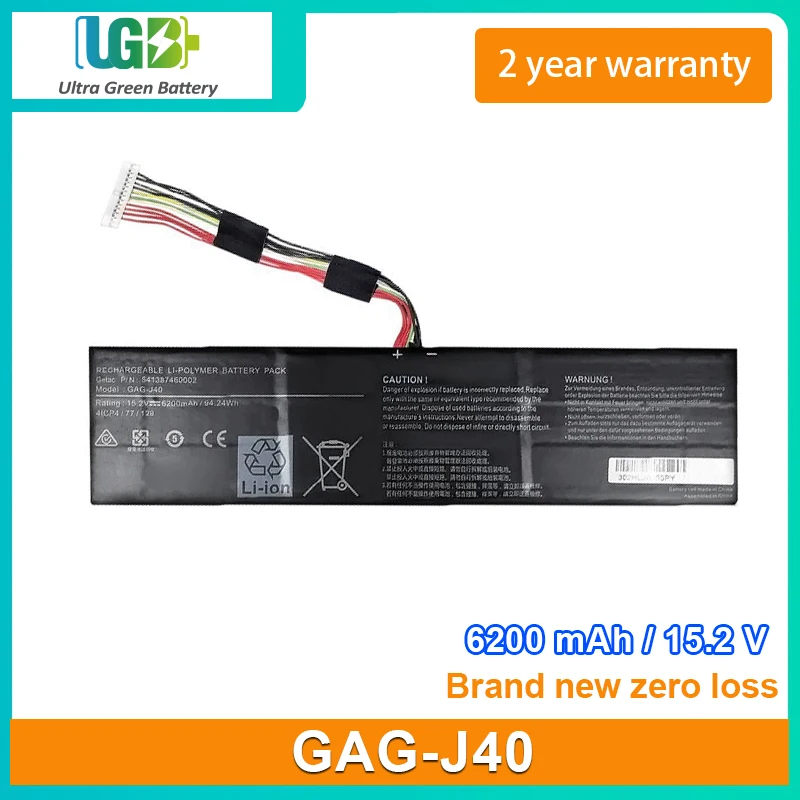 

UGB New GAG-J40 Laptop Battery For Gigabyte Aero 14-V7 14-K7 15-X9 15-Y9 X7 DT 15W 15X Aorus X7 Dt V6 V7 V8 Series