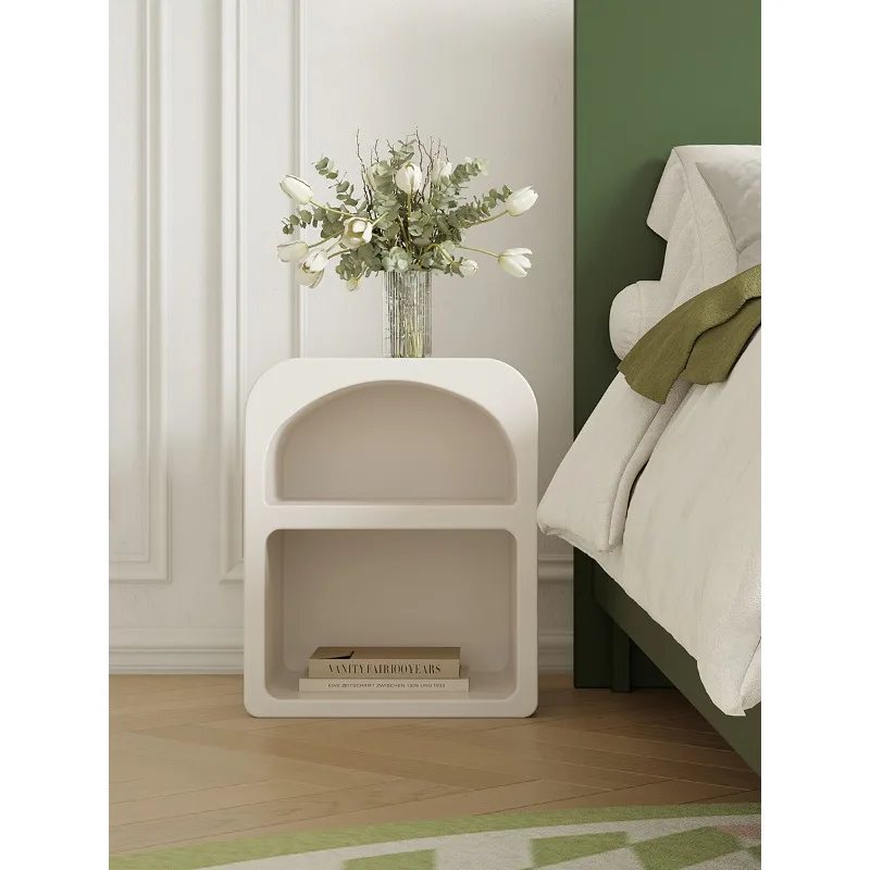 

Custom-made cream wind bedside table bedroom modern simple bedside locker narrow side cabinet bedside storage cabinet small