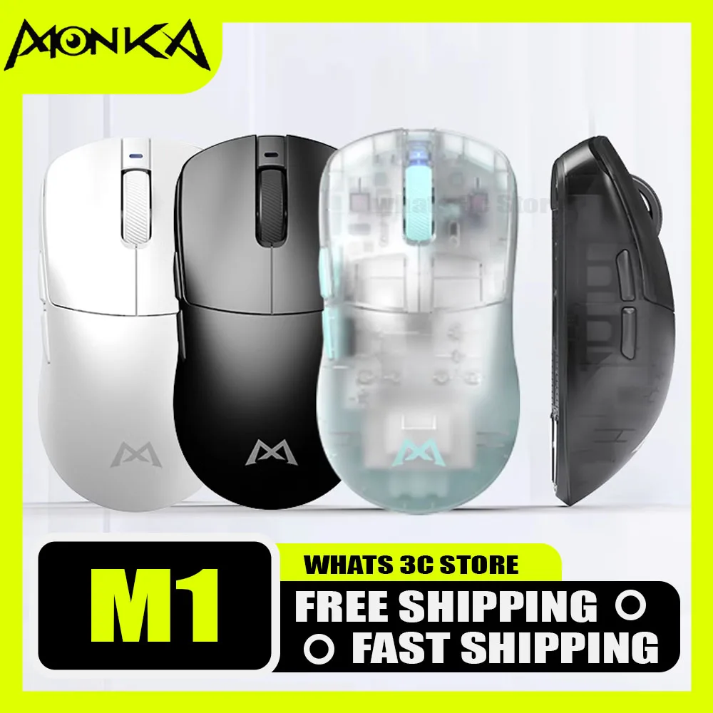 

Мышь MONKA M1 беспроводная, 3 режима, 26000dpi, Bluetooth