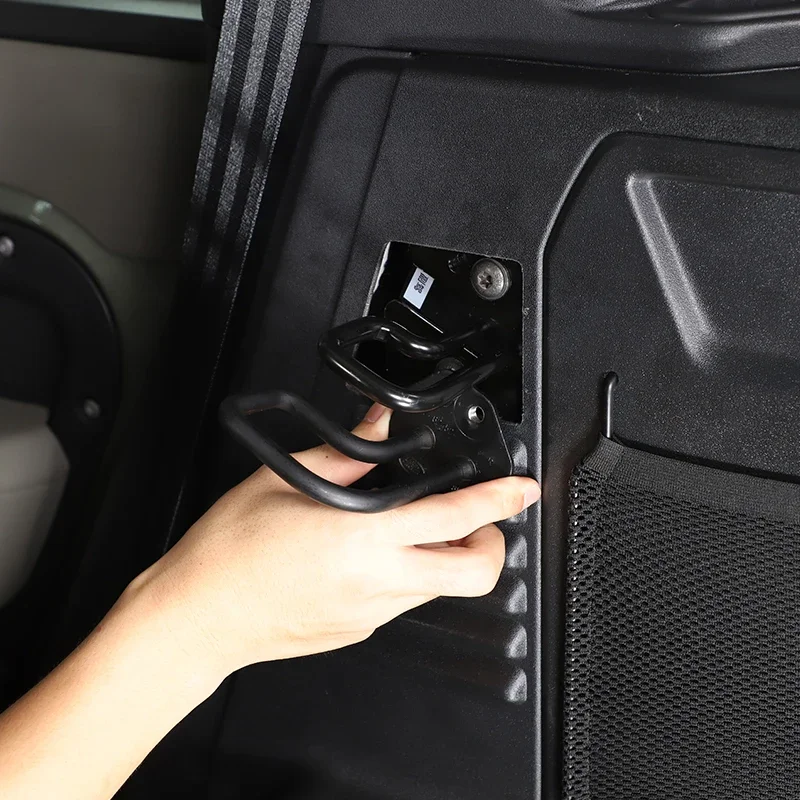 

For Land Rover Defender 110 2020-2022 Car Interior Details Metal Black Rear Seat Backrest Adjustment Bracket Car Accessories ded
