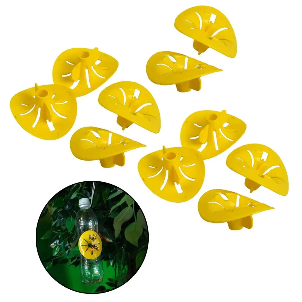Plastic Wasp for Hornet Yellow Jackets, 10 Pack,Reusable Hanging Outdoor