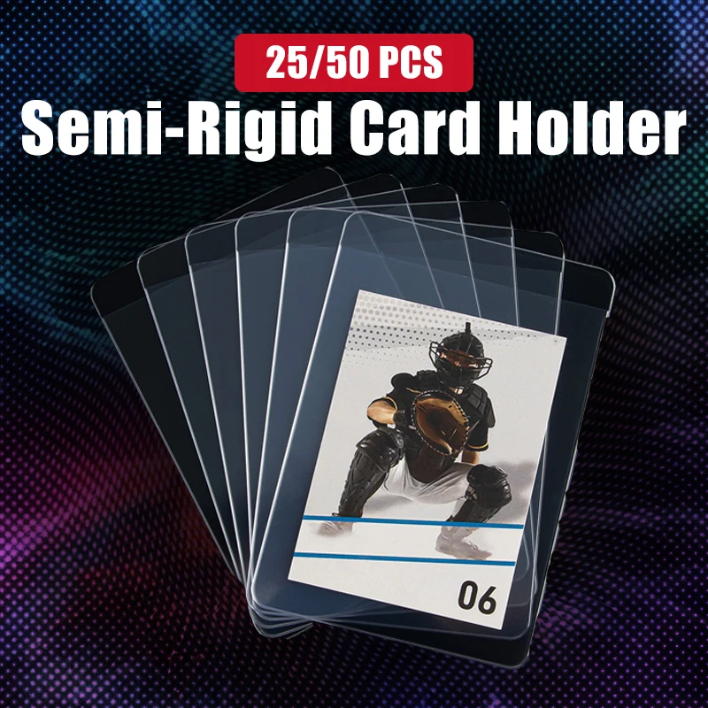 Durable Semi Rigid Trading Card Sleeves - Plastic Card Protector Case