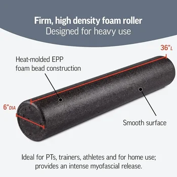 12/18/24IN Long High-Density Foam Roller for Back Pain Relief Yoga Portable Yoga for Body Building Training Deep Tissue Massage 2