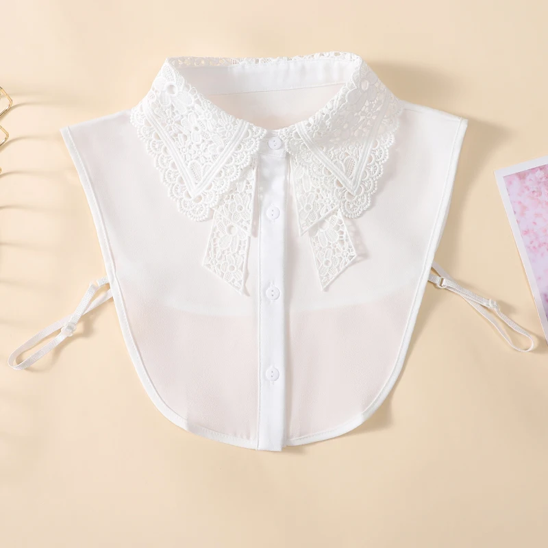 Fake Collar Detachable Collar Shawl Women's Fashionable Embroidered Detachable Chiffon Fake Collar