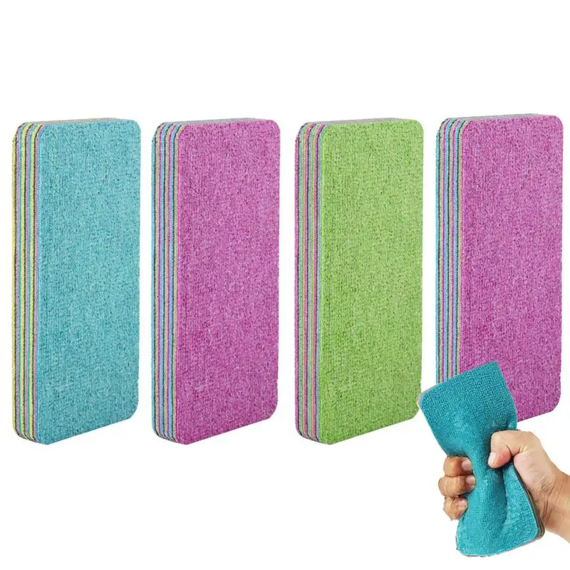 

Dish Sponge Biodegradable And Compostable Kitchen Sponge All-Purpose Absorbent Rainbow Color Scrub Sponges Kitchen Cleaning Tool