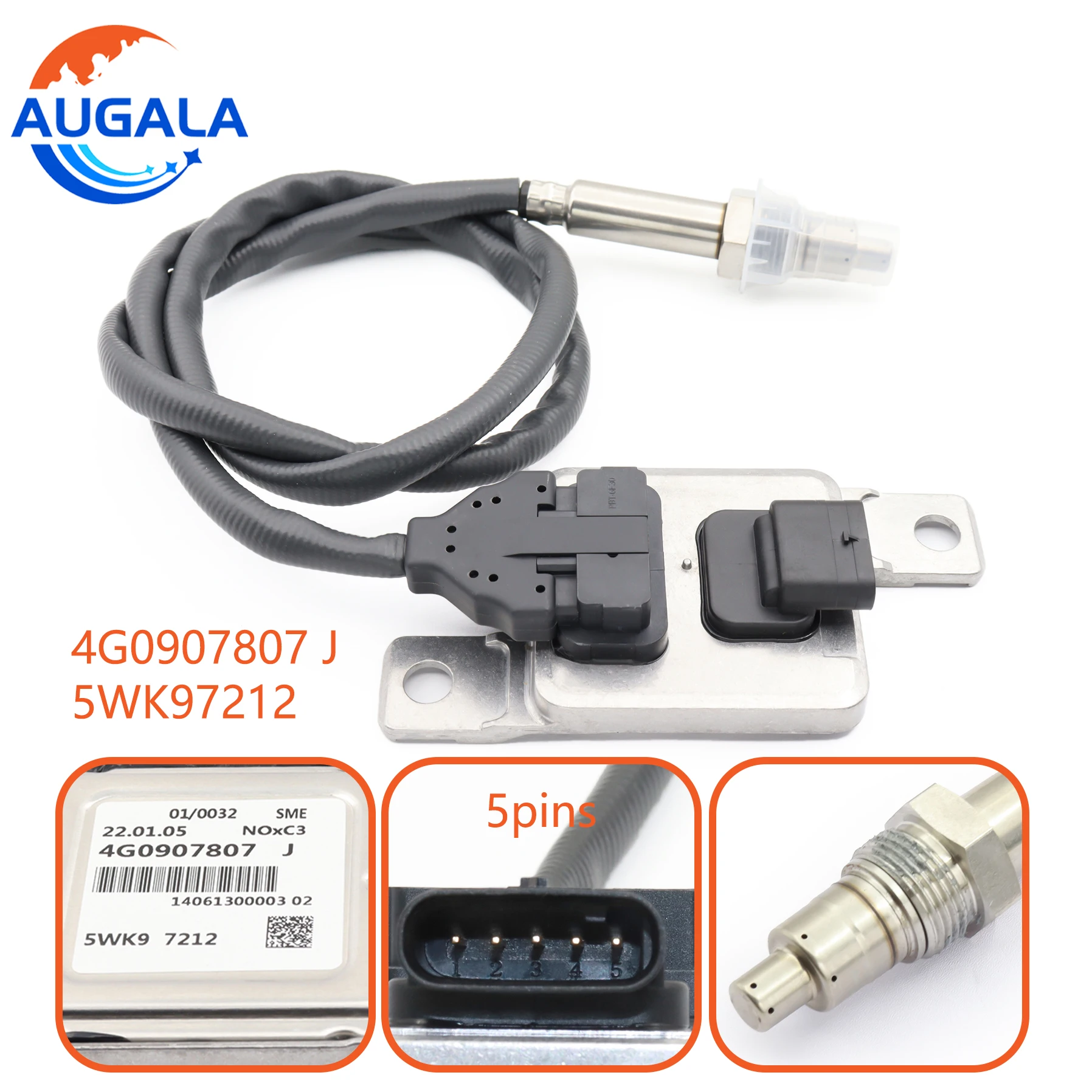 AUGALANitrogenOxideSensorNOxSensor4G0907807J5WK97212ForAudiA6