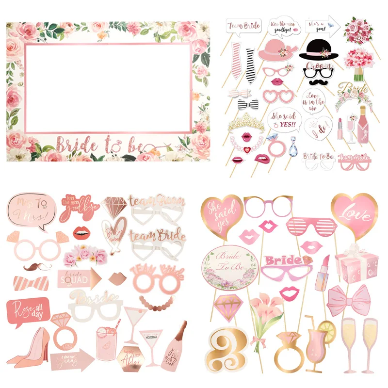 Bride-To-Be-Photo-Booth-Props-Frame-Wedding-Party-Photobooth-Props ...