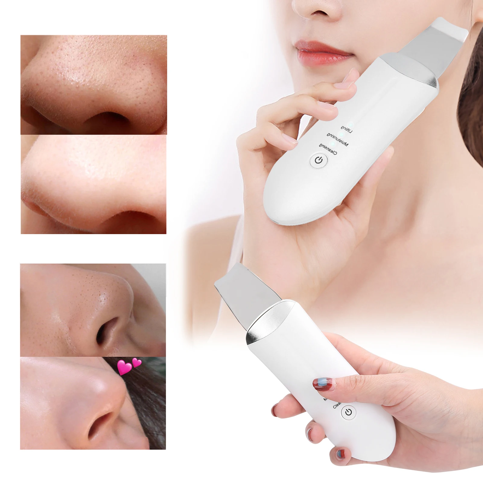 Skin Scrubber Deep Vibrate Facial Cleaner Shovel Spatula Not Ultrasonic Face Scrubber Pore Cleaner Facial Shovel Massage
