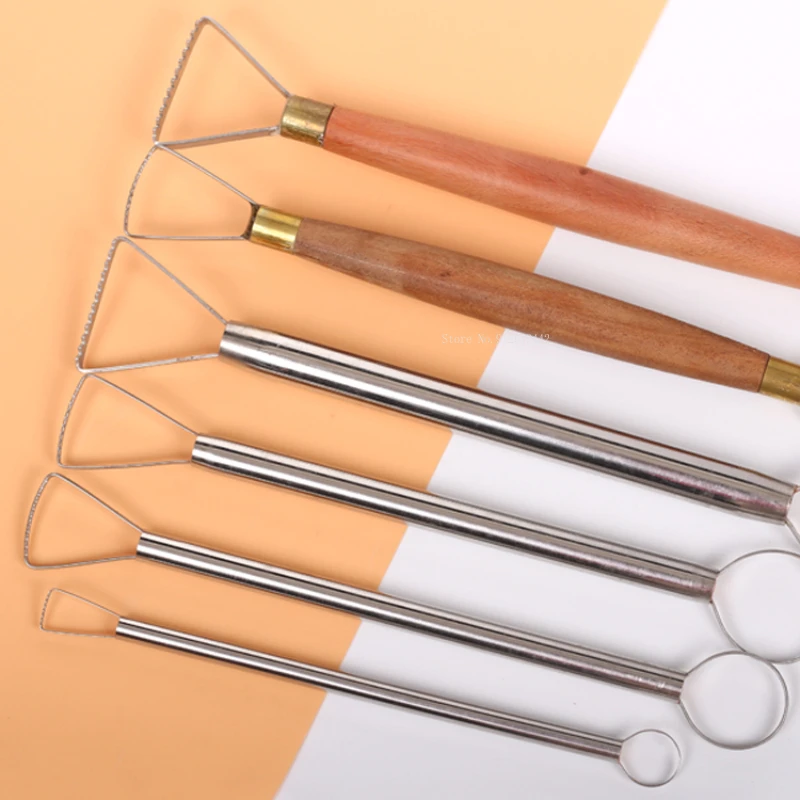 Stainless Steel Clay Sculpture Scraper Ceramic Finishing Blank Tool DIY Pottery Handicrafts Fine Carving Oil Clay Model Scraper polymer clay tools pottery tools clay sculpting tools pottery sculpting tools clay craft tool