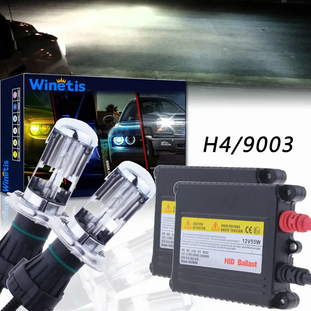 55W Hid Conversion Kit H4 Bi Xenon 9003 Hid Headlight Bulbs 5000K Oem