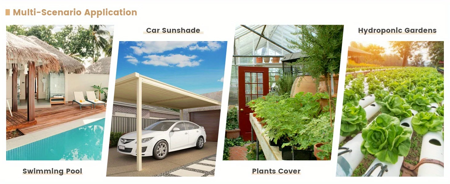 2-15m Black Sunshade Net Sun Shade Shading Sunblock Mesh Cover Plant Greenhouse Privacy Screen Garden Outdoor Anti-UV Cloth Home