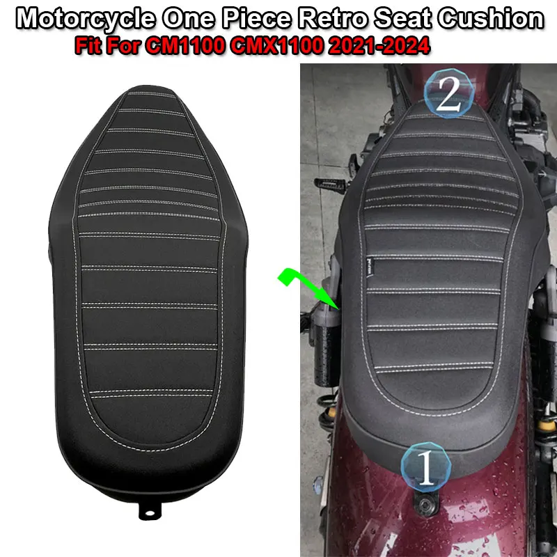 Motorcycle One Piece Retro Seat Cushion Front Driver Rear Passenger Seat Cover Fit For HONDA CM CMX1100 CM1100 CMX1100
