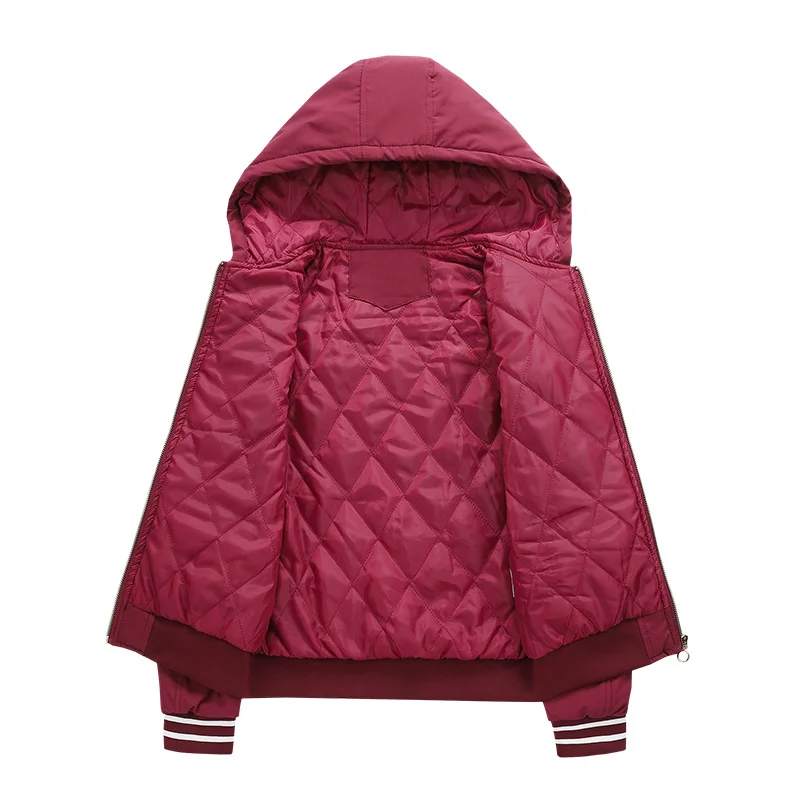 

Women Lightweight Jacket Casual Baseball Coats New Zipper Hooded Autumn Winter Outwear Vintage Solid Long Sleeve Bomber Jackets