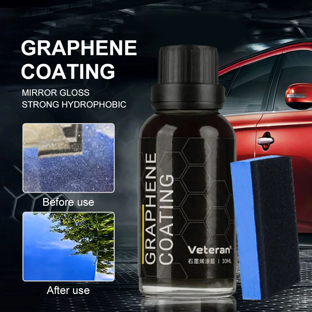 

Car Ceramic Coating Fluid 30ML 9H Hardness Graphene Plating Car Detailing Paint Care Waterproof Scratch Polishing Kit