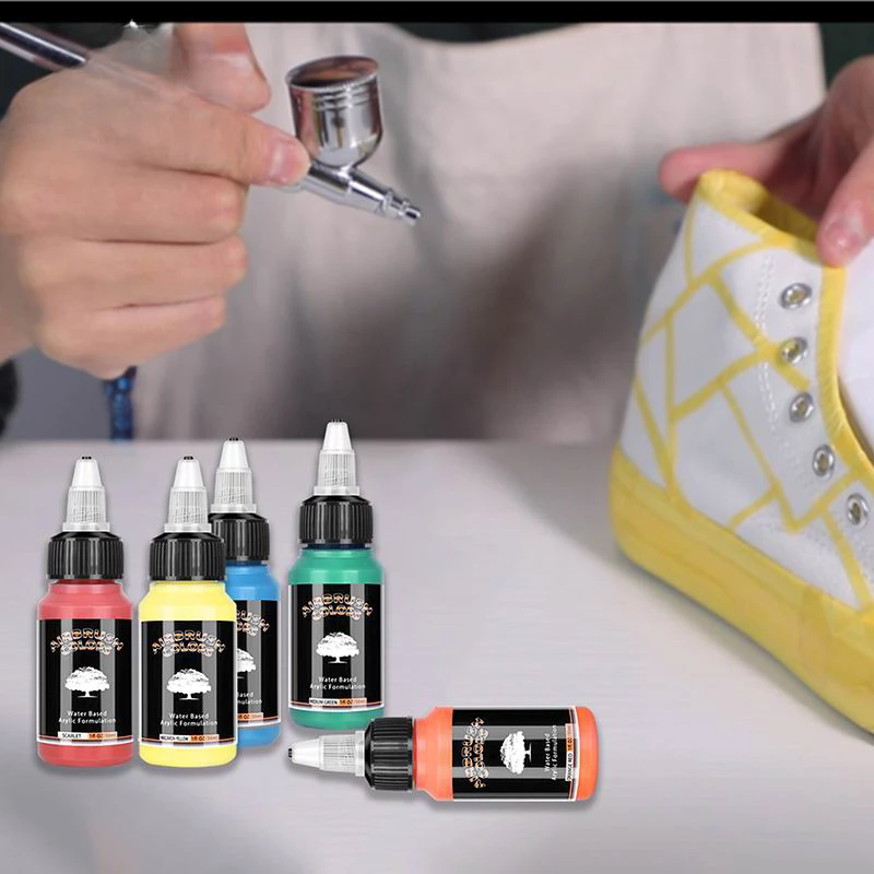 Water Based Acrylic Airbrush Paint Set for DIY Crafts and Models